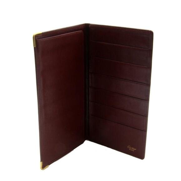 Cartier Embossed Logo Leather Bi-Fold Organizer Wallet CR-1118P-0014 - Picture 5 of 11